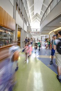 Uxbridge High School corridor