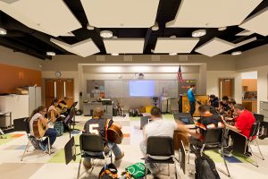 Uxbridge High School music room