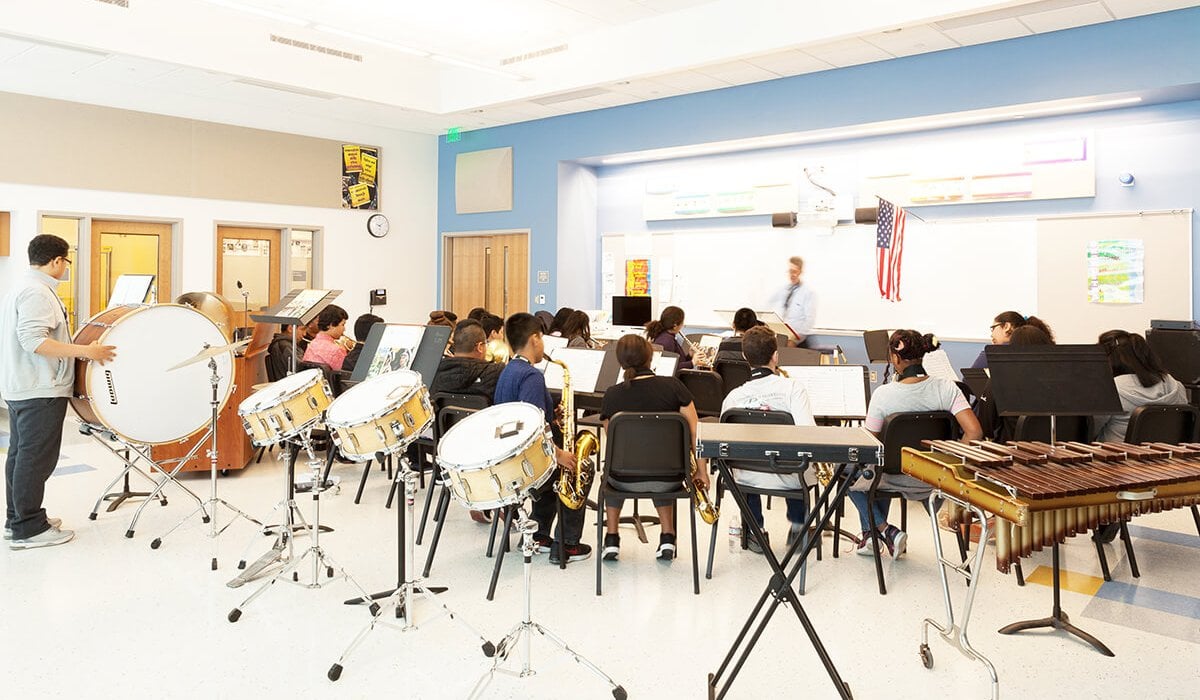 Thurgood Marshall Middle School music room