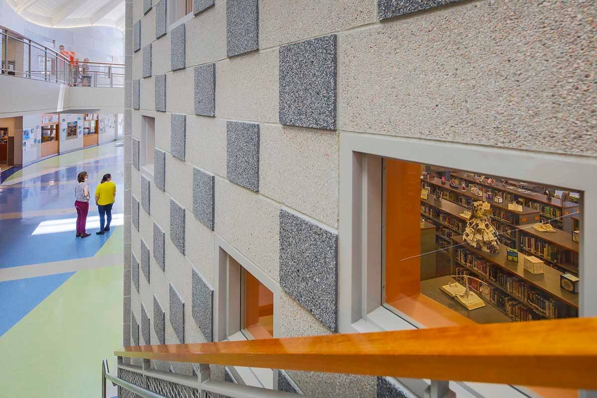 Uxbridge High School interior stair