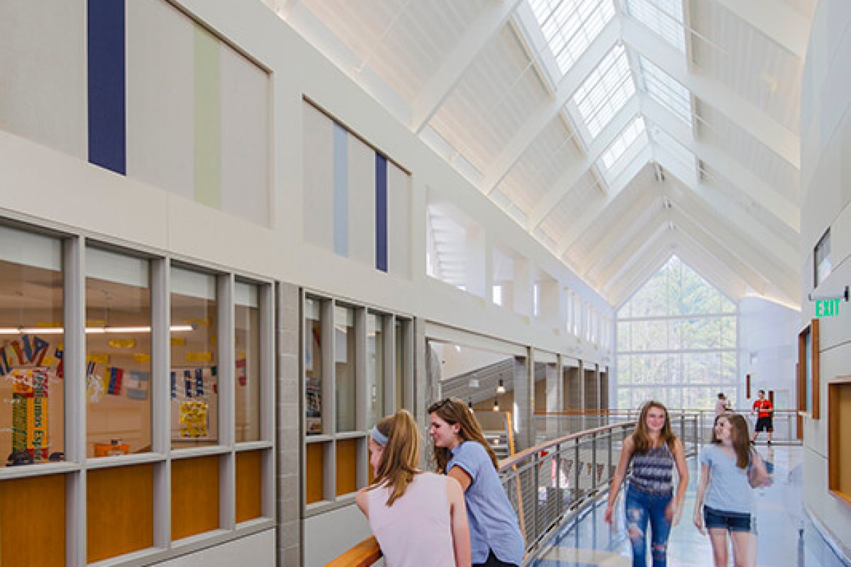 Uxbridge High School skylights